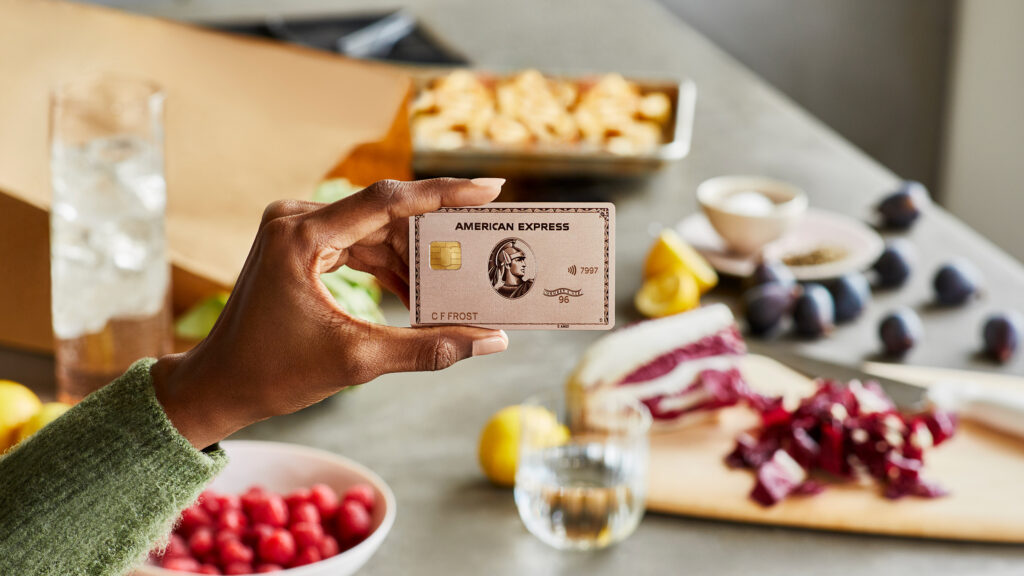 AMEX gold credit card美國運通玫瑰金卡
