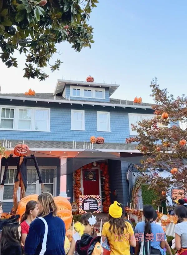 灣區萬聖節Palo Alto Trick or Treat yahoo梅姨家